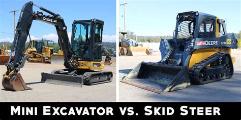 grade with excavator or skid steer|difference between skid steer and excavator.